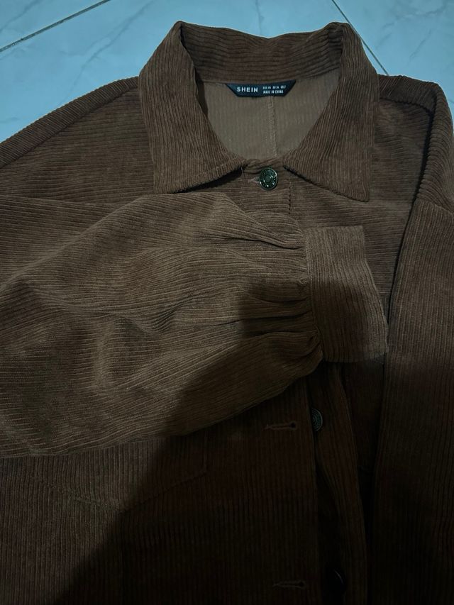 Giacca/Giubbotto marrone con tasche SHEIN