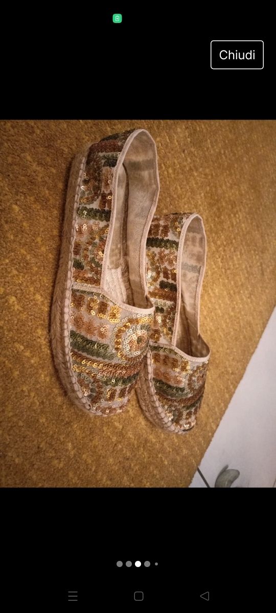Scarpe Espadrillas con paillettes