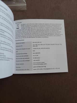 Ventilador de refrigeración ordenador
