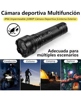 Mini Cámara Deportiva con Linterna.