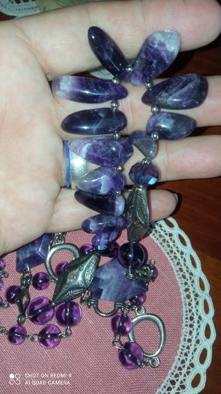 Collana Vero Ametista Chevron