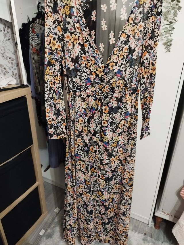 Vestido largo flores