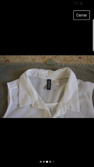 Vest Top formal oficina S 36 H&M blanco