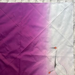 Furoshiki Lila con una pareja de grullas