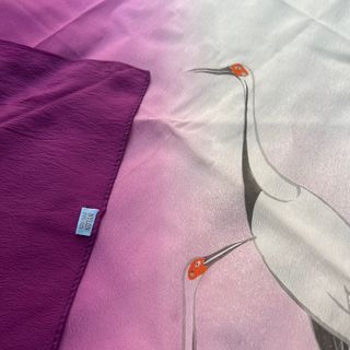 Furoshiki Lila con una pareja de grullas