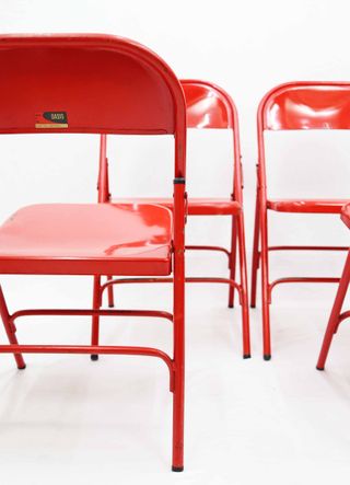 Juego de 4 sillas plegables interior exterior.