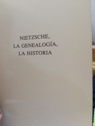 M. Foucault. Nietzsche, genealogía,...