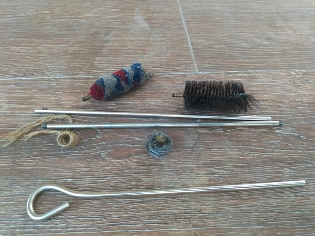 Kit limpieza escopeta antiguo 