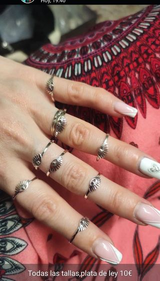 Anillo ojo turco plata de ley