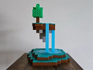 Lámpara LED flotante Minecraft