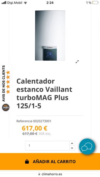 Termo de gas Natural vaillant