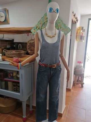 Top de punto iridiscente muy bonito