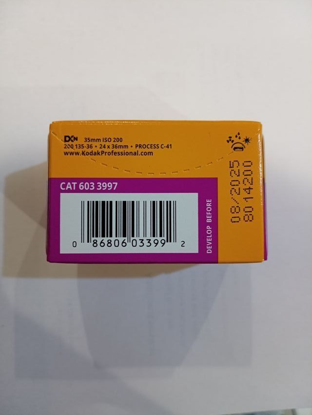 Carrete 36 fotos Kodak caducidad Agosto/2025