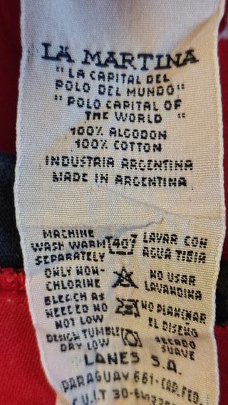 Polo manga corta La Martina, talla L / M  Unisex