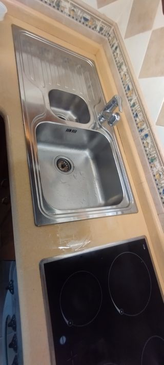 Fregadero 2 senos con escurridor