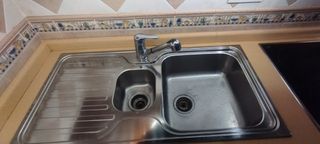Fregadero 2 senos con escurridor