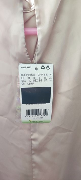 Camisa dorada Brillo satén Mango