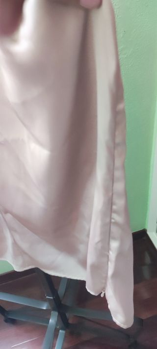 Camisa dorada Brillo satén Mango