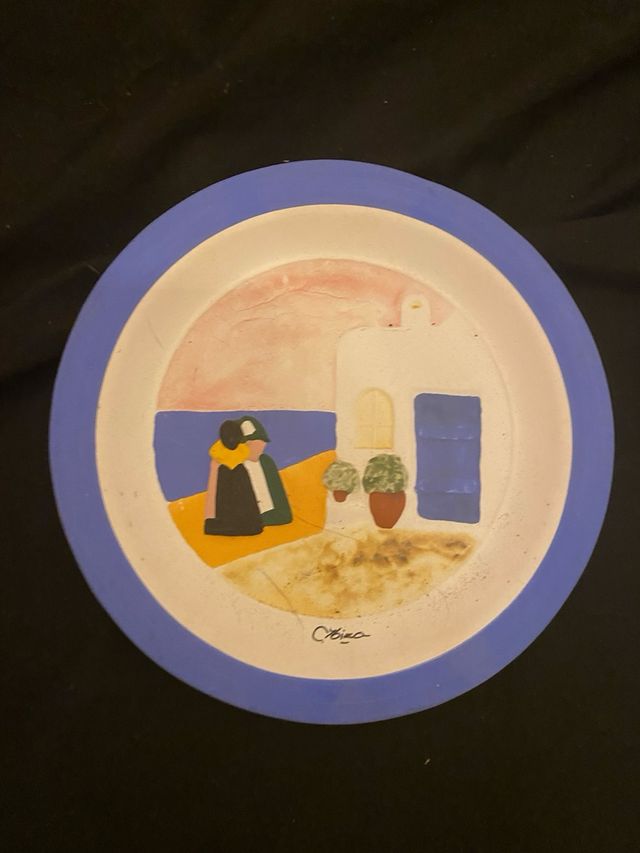 Plato decorativo cerámica vintage