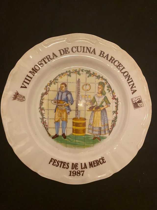 Platos decorativos cerámica vintage