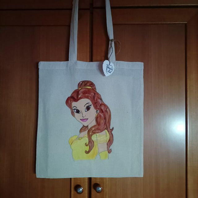 Vuelta a clases:Tote bag pintada a mano.