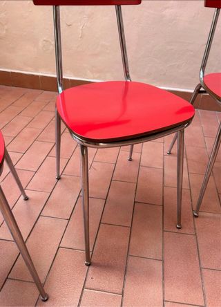 Sedia formica Gialla vintage Design struttura nera
