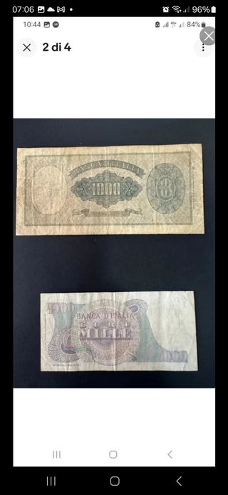 Due banconote da 1000 lire Repubblica