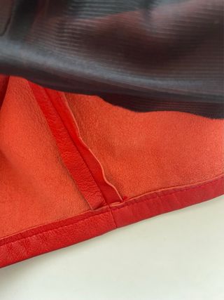 Miniabito rosso in pelle