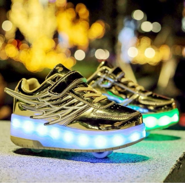 Bambas con dos ruedas y luces led niñ@s