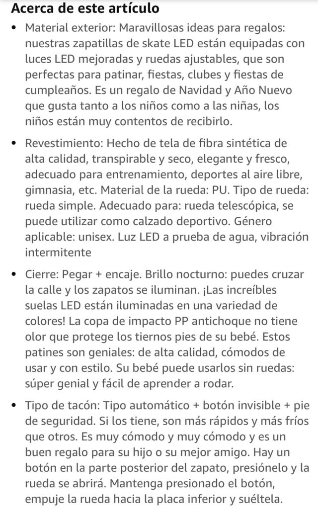 Bambas con dos ruedas y luces led niñ@s