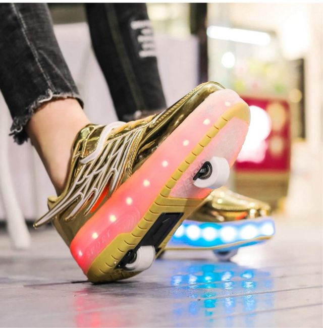 Bambas con dos ruedas y luces led niñ@s