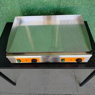 CA🍳 Plancha Acero placa 1/3 Ranurada