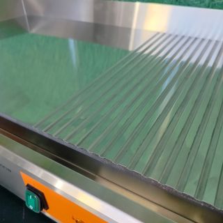 CA🍳 Plancha Acero placa 1/3 Ranurada