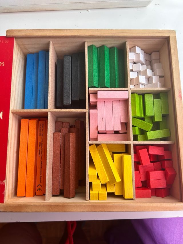 Juguete montesori regletas