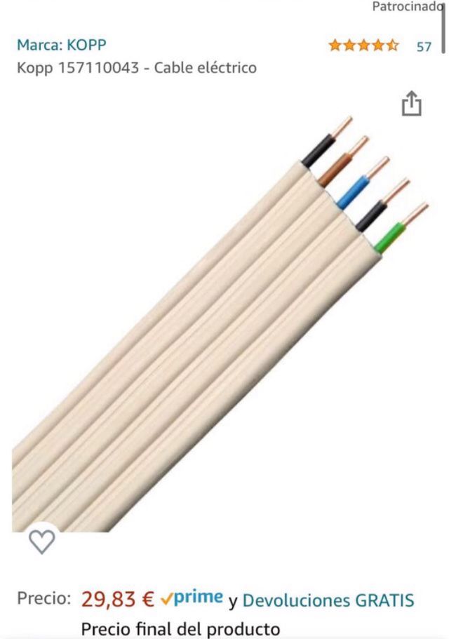 Cable electrico 10m.