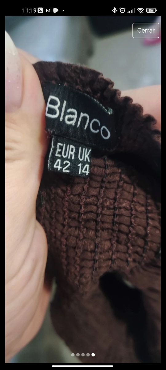 Minifalda marrón con bordado