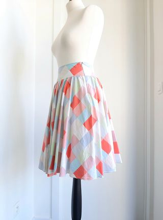 Falda Estampada de Cintura Alta 