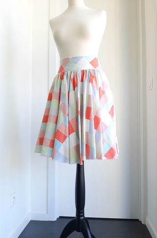 Falda Estampada de Cintura Alta 