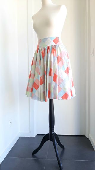 Falda Estampada de Cintura Alta 