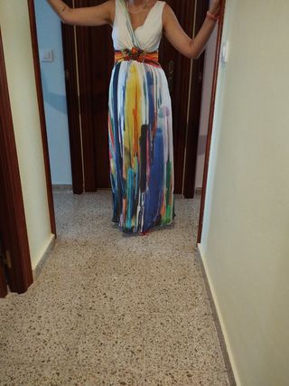 Vestido fiesta de seda