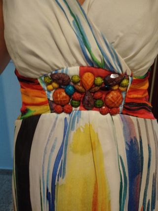 Vestido fiesta de seda