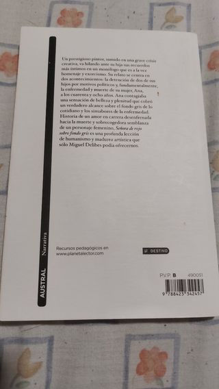 Libro "Señora de Rojo sobre Fondo Gris"