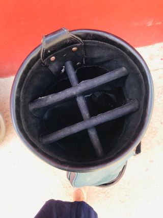 bolsa, equipo, golf, maleta, palos de golf