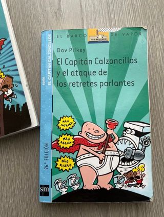 Lote libros capitán calzoncillos SM barco de vapor