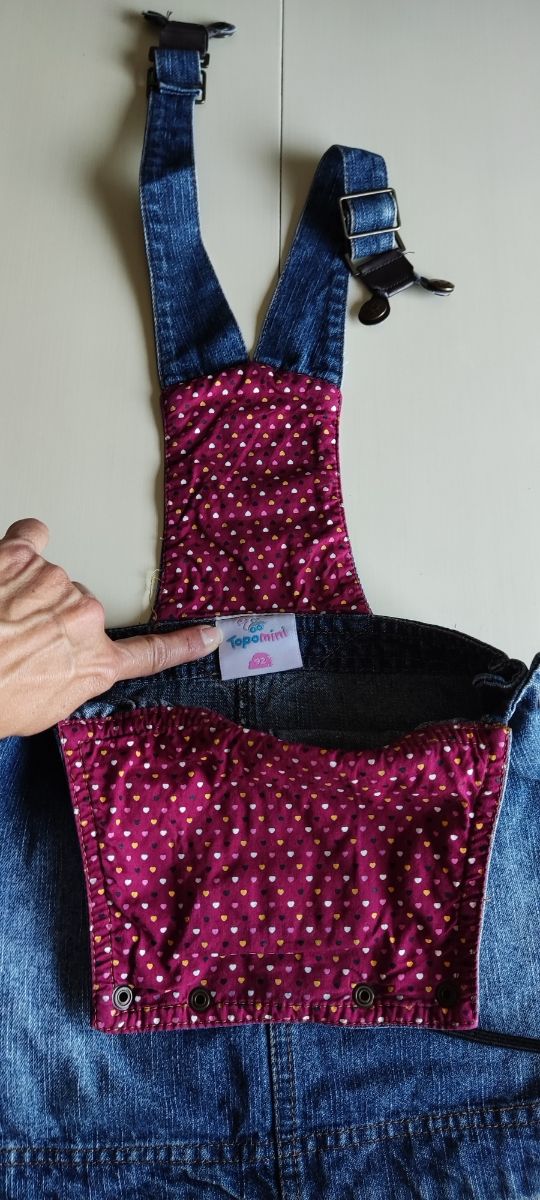 Vestido Peto vaquero falda niña