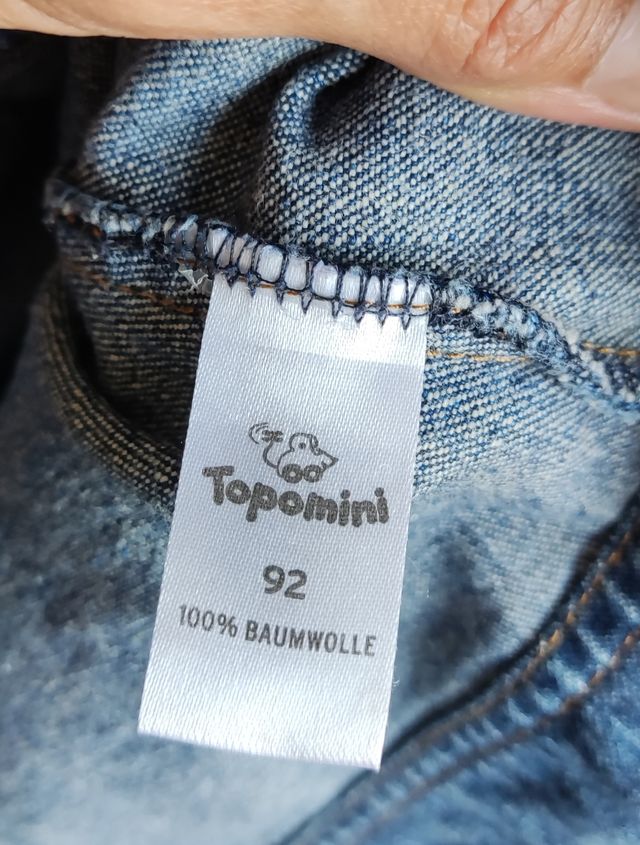 Vestido Peto vaquero falda niña