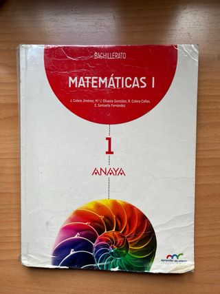 Libro Matematicas I 1 Bachillerato Anaya