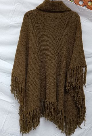 Poncho de lana Verde