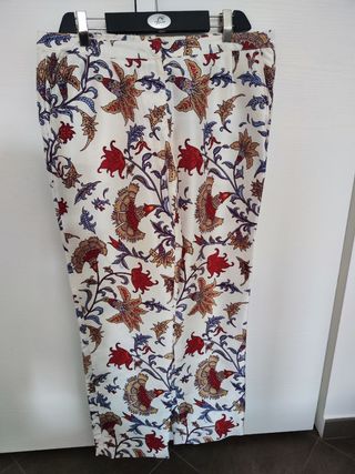 Pantaloni fantasia fiori tg S