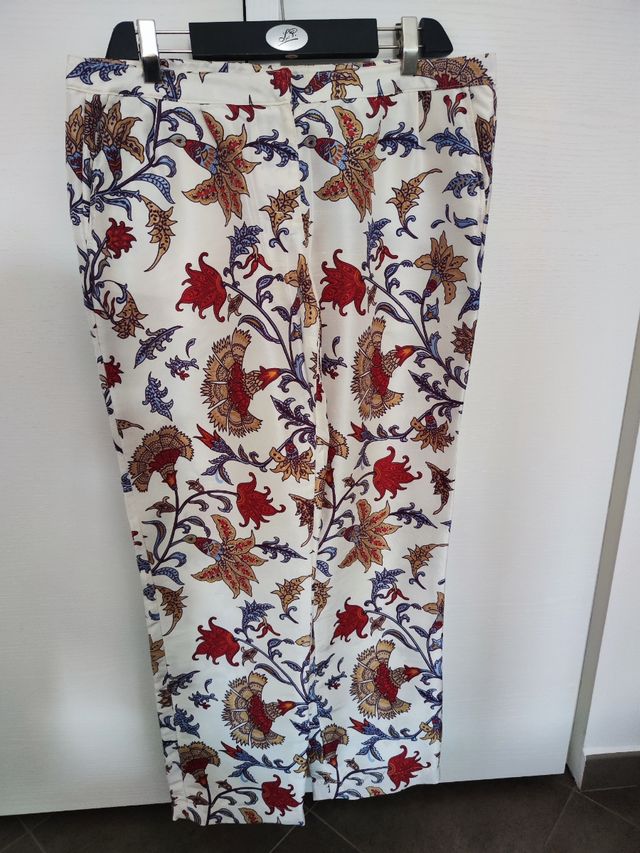 Pantaloni fantasia fiori tg S